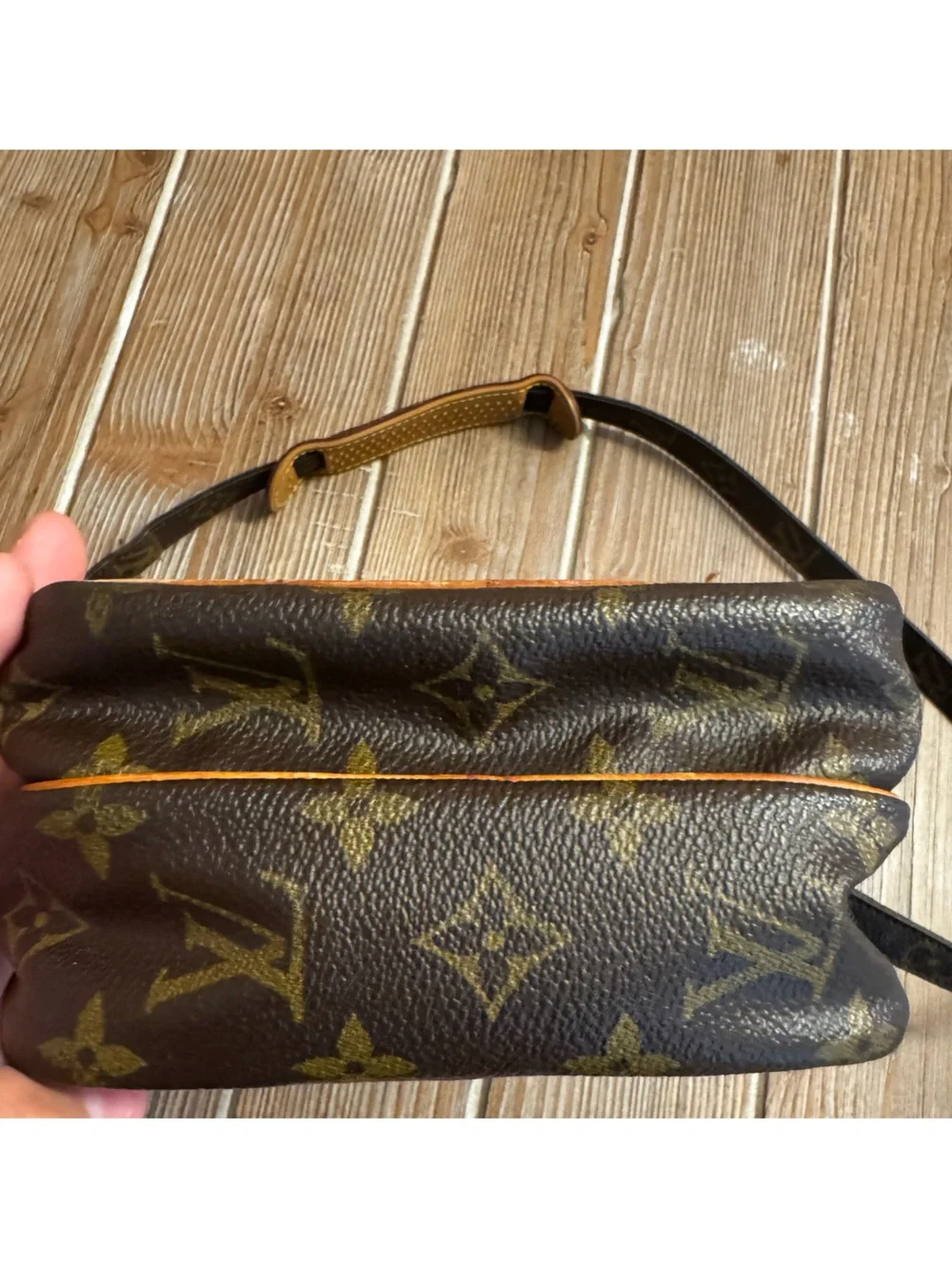 Authentic Vintage Louis Vuitton Monogram Amazone Crossbody Bag with LV bust bag